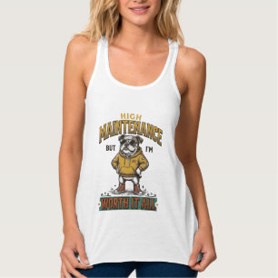 Débardeur Citation de Bulldog Drôle T-Shirt Gravure Vintage
