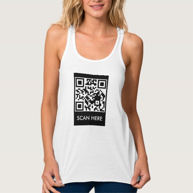 Débardeur code QR personnalisé Scannez-moi (Devant)