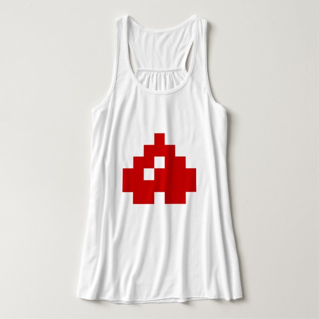 Débardeur Coeur à 8 bits Pixel (Design devant)