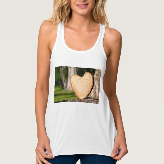 Débardeur coeur en bois (Devant)