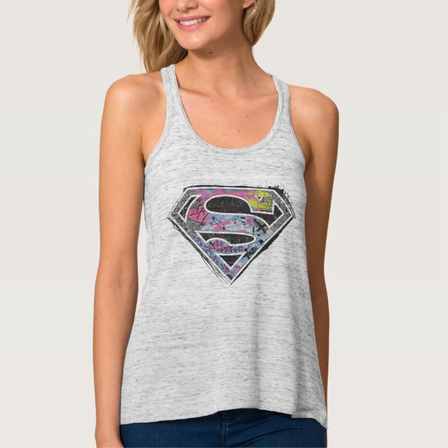 Débardeur Collage du logo Supergirl (Devant)