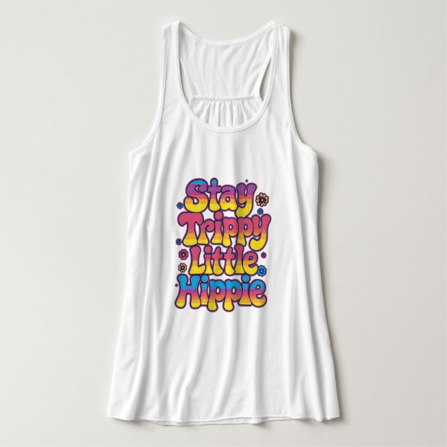 Débardeur Coloré Psychedélique Reste Hippie Dingo (Design devant)