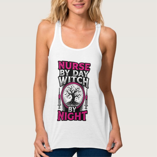 Débardeur Conception de chemise Halloween Sorcière de nuit I (Devant)