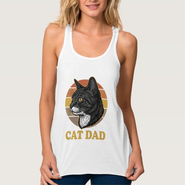 Débardeur Conception de chemise pour papa amateur de chats r (Devant)