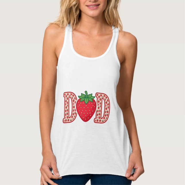 Débardeur Conception de chemise vectorielle lettrage fraise  (Devant)