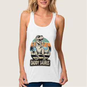 Débardeur Conception de t-shirt de dinosaure rétro Papa Saur