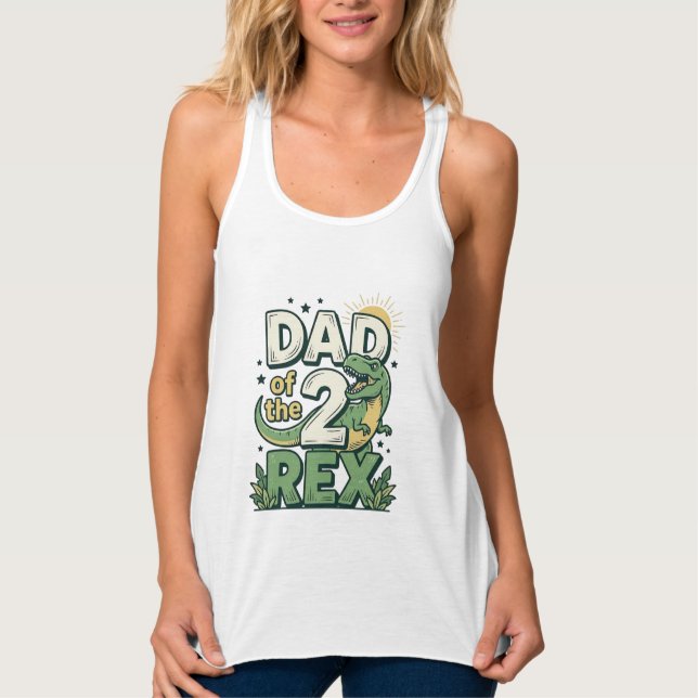 Débardeur Conception de t-shirt pour papa du dinosaure Rex 2 (Devant)