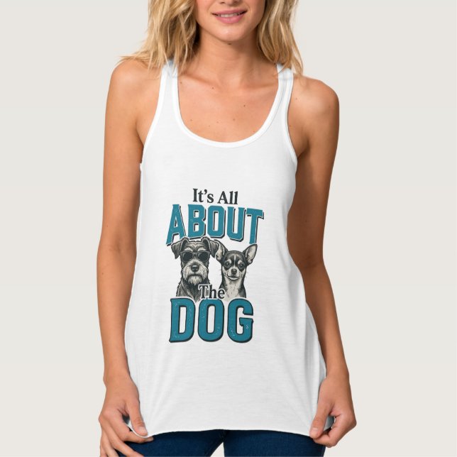 Débardeur Conception de vecteur de citation d'amant de chien (Devant)