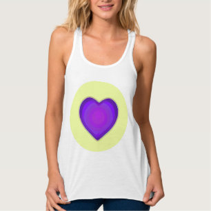 Débardeur Couleurs pastel & coeurs violets battre