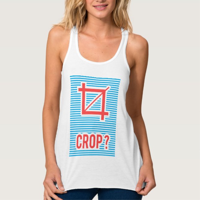 Débardeur Crop ?, t-shirt graphiste, typographie, (Devant)