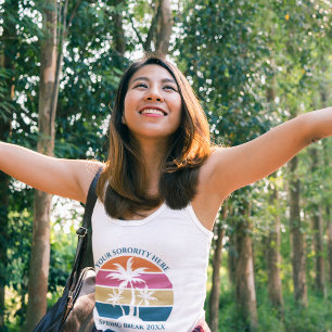 Débardeur Cuisine Custom Spring Break Beach Palm Tree Sorori