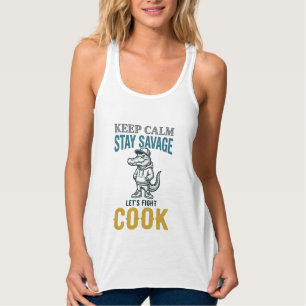 Débardeur Cuisinier Sauvage Alligator Gravure Vintage Graphi