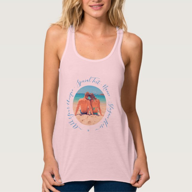 Débardeur Custom Photo and Text Tank Top - Your Design (Devant)