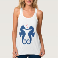 Cute Marine Bleu Chevaux De Mer En Amour