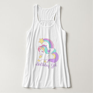 Débardeur Cute Unicorn Anniversaire Girl Typographie tendanc