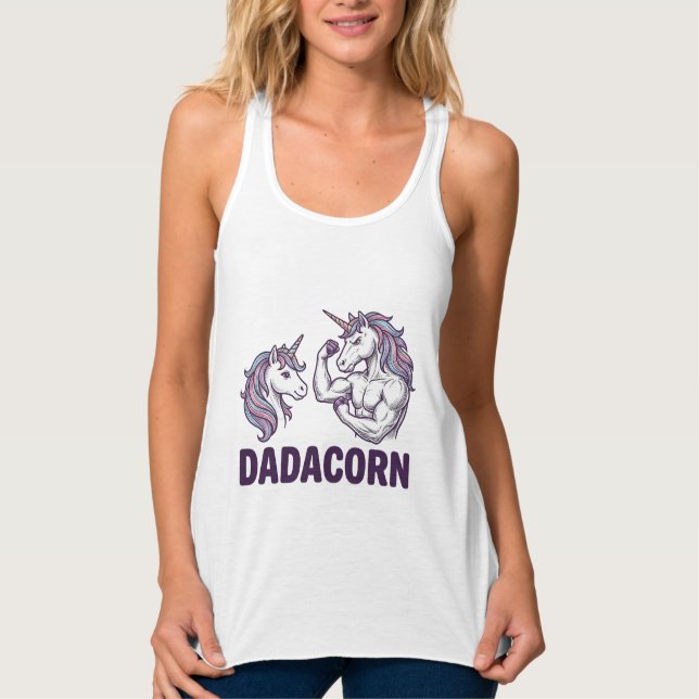 Débardeur Dadacorn Funny Licorne Papa Conception De Chemise  (Devant)