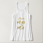 Débardeur De Miss à Mme Fête des mariées Party Gold Foil<br><div class="desc">De Miss à Mme Fête des mariées Gold Foil Script T-shirt blanc pour une Fête des mariées moderne et élégante.</div>