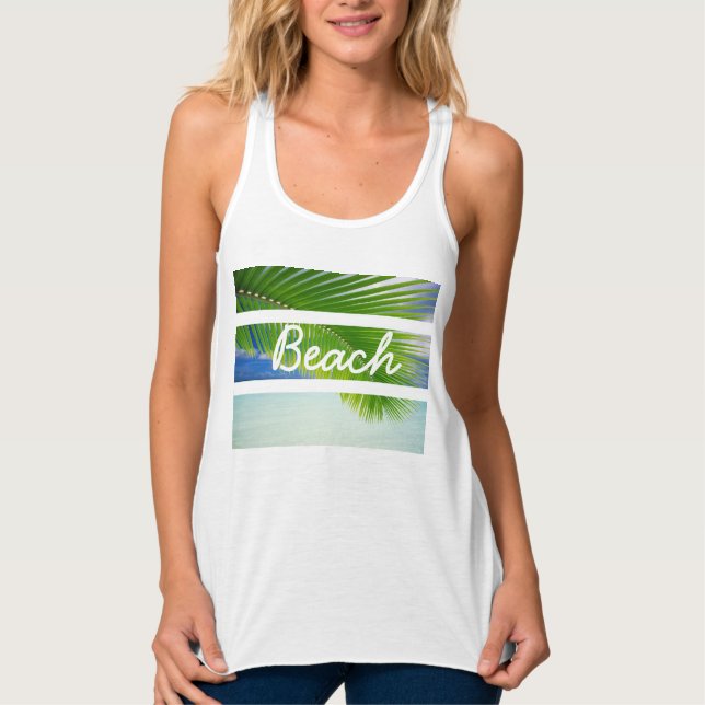 Débardeur de plage tropicale féminine (Devant)