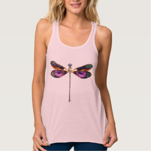 Débardeur Dragonfly - argent, or, violet et noir