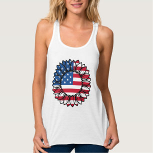 Débardeur Drapeau américain Tournesol-32222