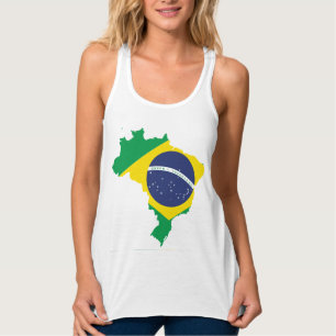 Débardeur Drapeau Brésil Carte Sports-Tee Graphic