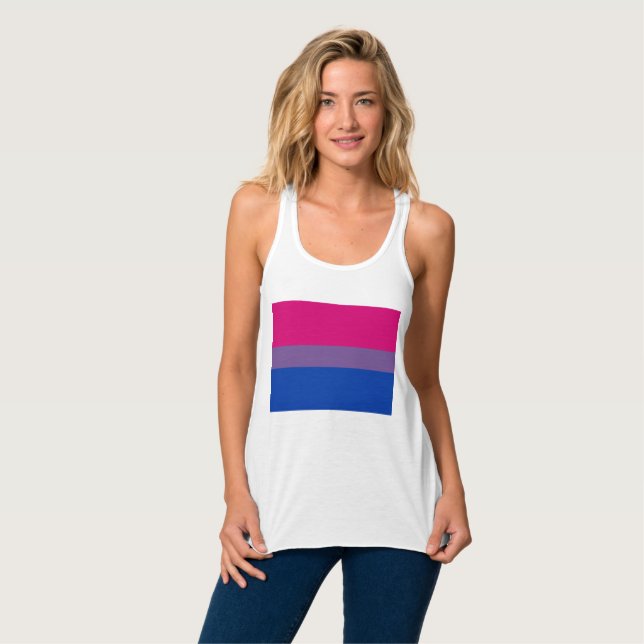 Débardeur Drapeau de fierté bisexuel (Devant entier)