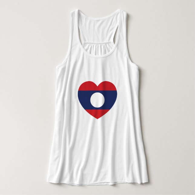 Débardeur Drapeau du coeur laotien (Design devant)