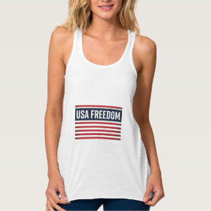 Débardeur Drapeau patriotique de style USA Freedom Vector De