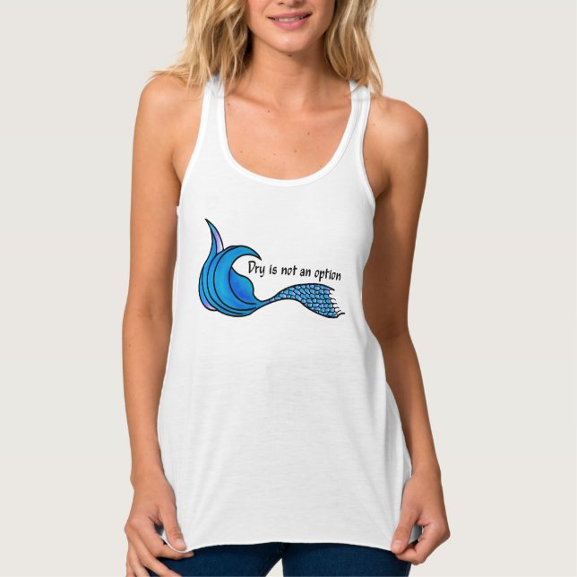 Débardeur Dry n'est pas une option bleu mermaid queue débard (Devant)