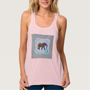 Débardeur Eléphant bleu Boho