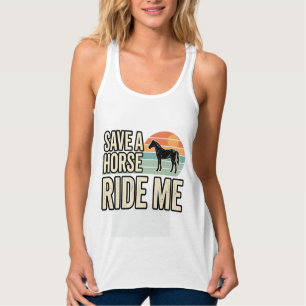 Débardeur Épargnez un cheval, montez-moi, design de chemise