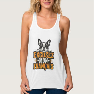 Débardeur Excusez Mon Français Bouledogue Français Vintage