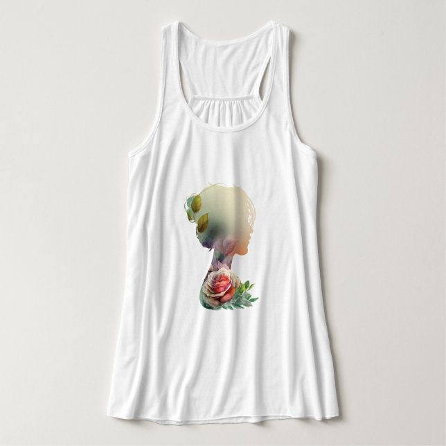 Débardeur Femme-fleurs (Design devant)