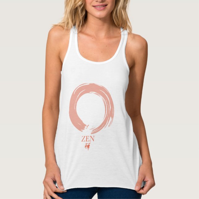 Débardeur Femme zen, calme et peu rose (Devant)
