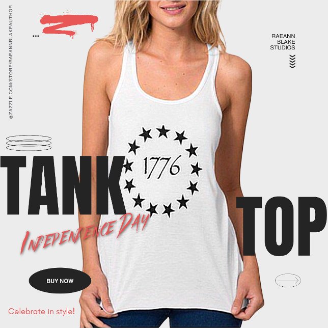 Débardeur Fête de l'Indépendance 1776 Top T-Shirt (Créateur téléchargé)
