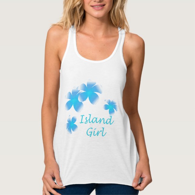 Débardeur Fille de l'île de Luau Tropical Flowal Tank (Devant)
