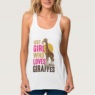 Débardeur Fille qui aime les girafes Vintage Girafe T-shirt