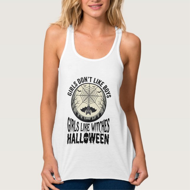 Débardeur Filles comme sorcières Halloween Design Vectoriel  (Devant)