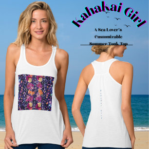 Débardeur Fleur sauvage Exotique Et Pierres "Kahakai Beach G