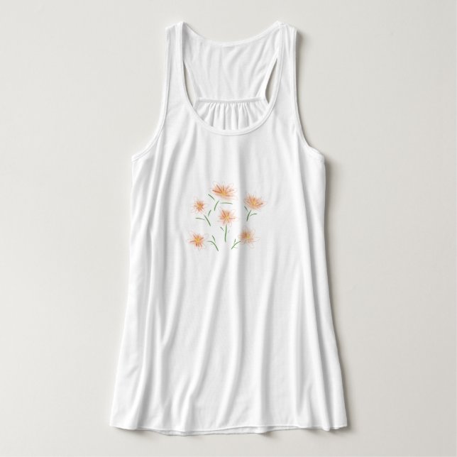 Débardeur fleurs fantaisistes cet été (Design devant)