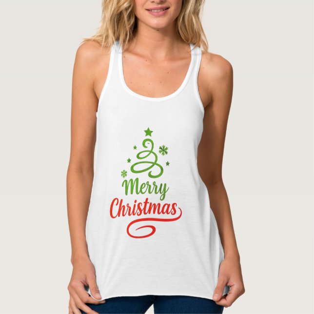 Débardeur Freefit Merry Christmas Tank | Women's Bella+Canva (Devant)