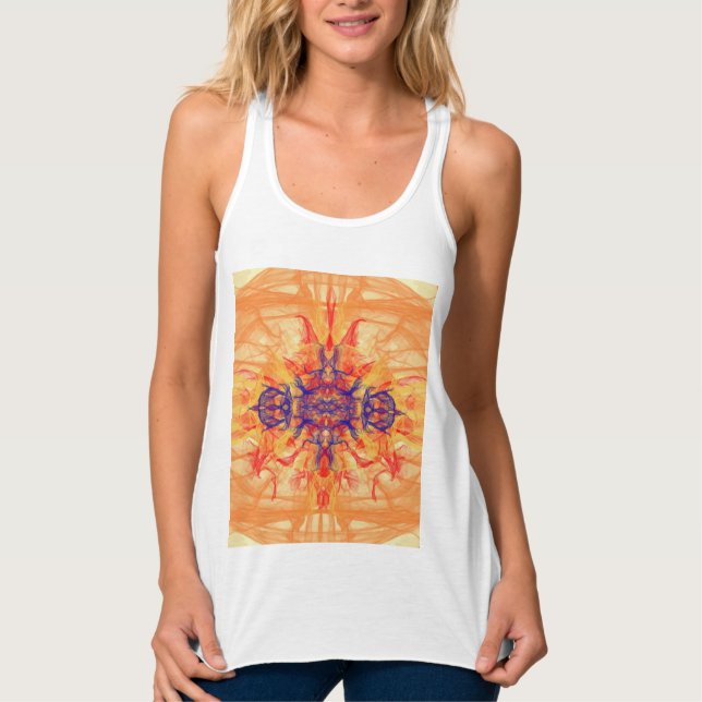 Débardeur FUMÉE ORANGE - Art Fractal - T-shirt (Devant)