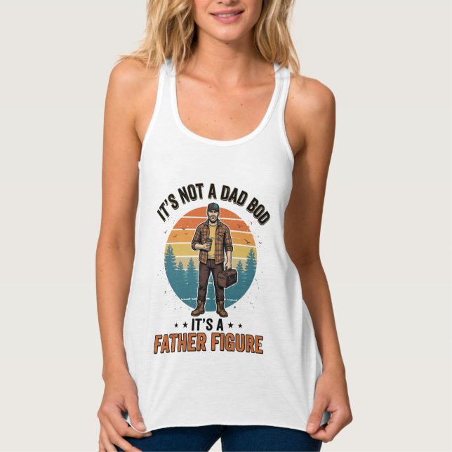 Débardeur Funny Father Figure Vintage Dad Humor Shirt Design (Devant)
