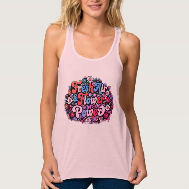 Débardeur Graphisme Pouvoir des Fleurs Boho (Devant)