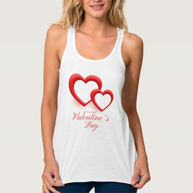 Débardeur Happy Valentine’s Day Heart Love Design-23540 (Devant)