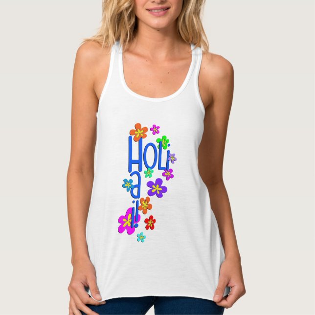 Débardeur holiES - HOLI HAI fleurs 2 (Devant)