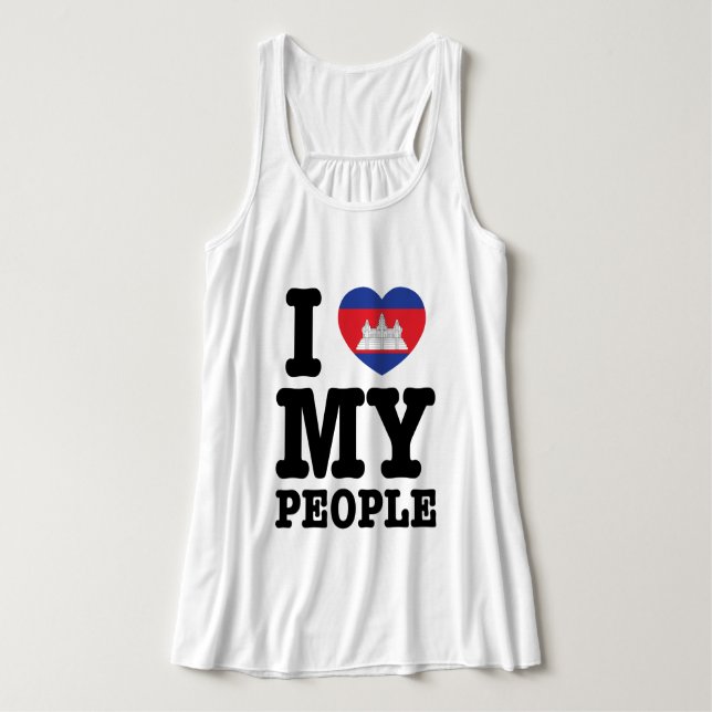 Débardeur I Heart (Love) My Khmer People (Design devant)