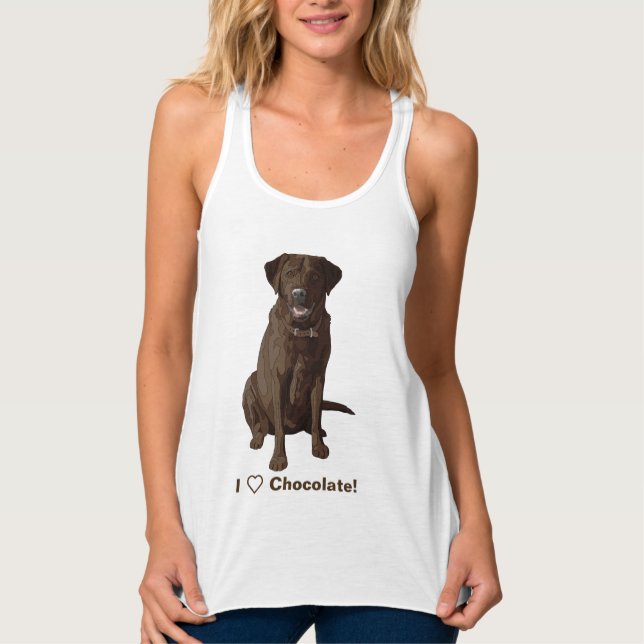 Débardeur I Love Chocolate Labrador Retrievers (Devant)