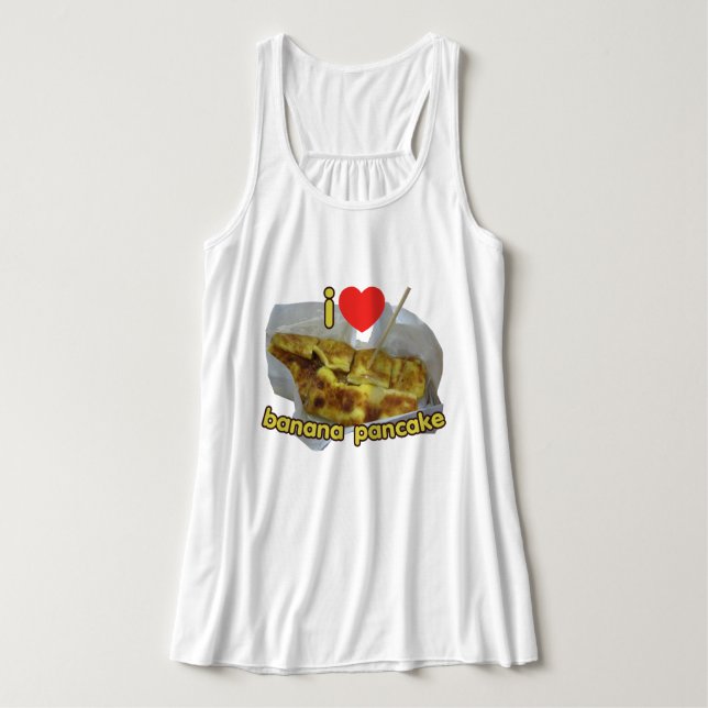 Débardeur I Love (Coeur) Banana Pancake ... Thai Street Food (Design devant)