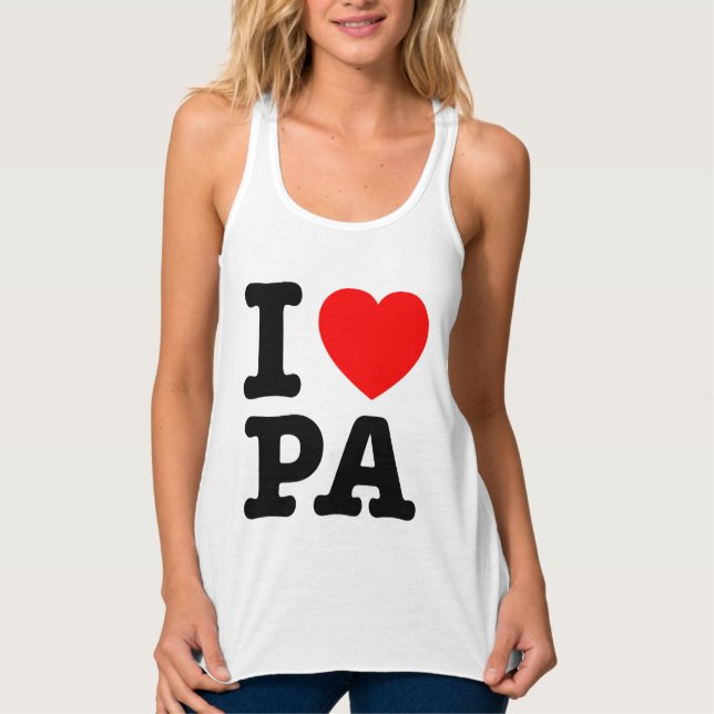Débardeur I LOVE PA Pennsylvanie (Devant)